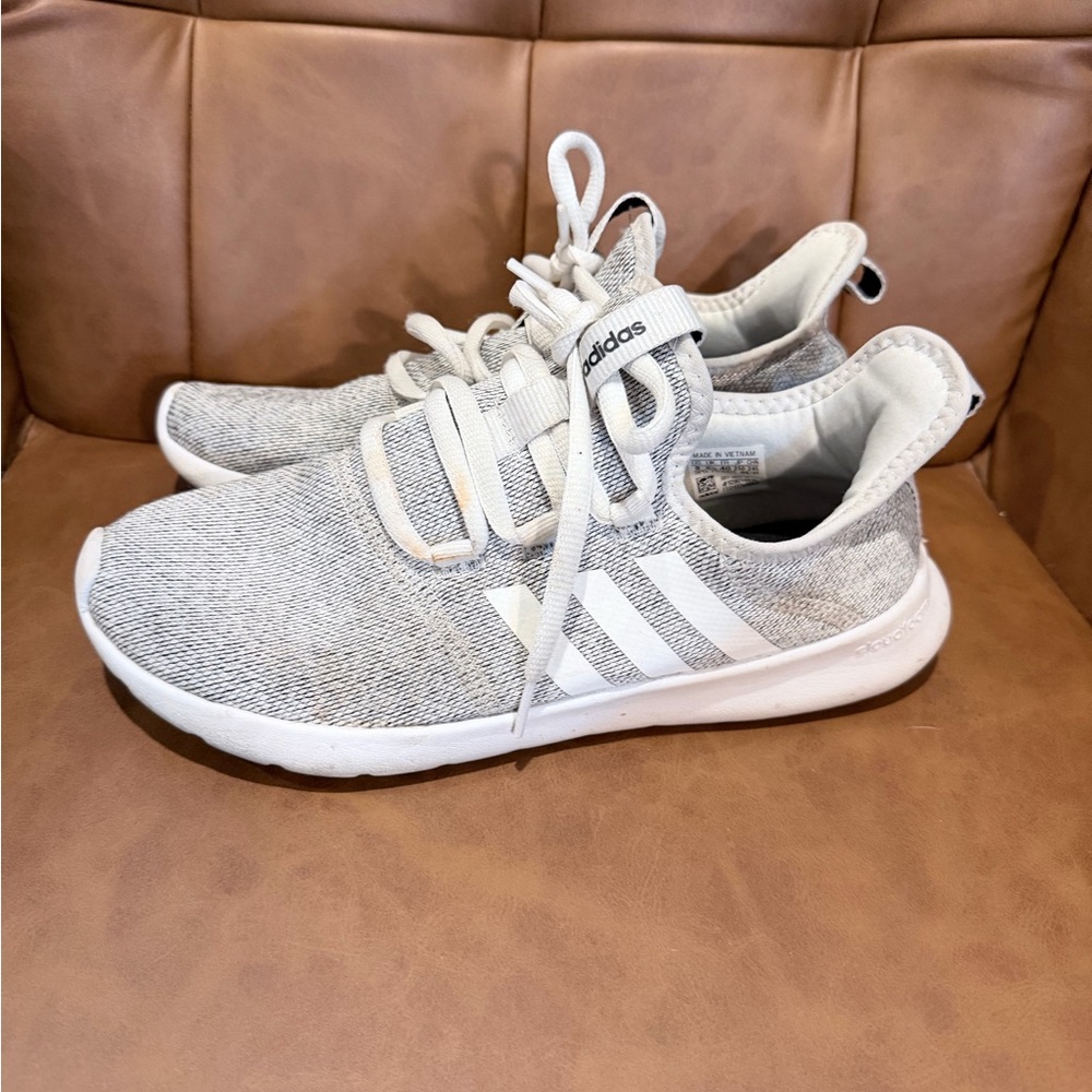 Adidas White and Gray Athletic Shoes